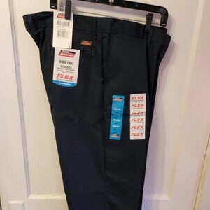 Dickies Navy Blue Straight Leg Relaxed Fit Flex Work Pants Mens Size 42x30 j2